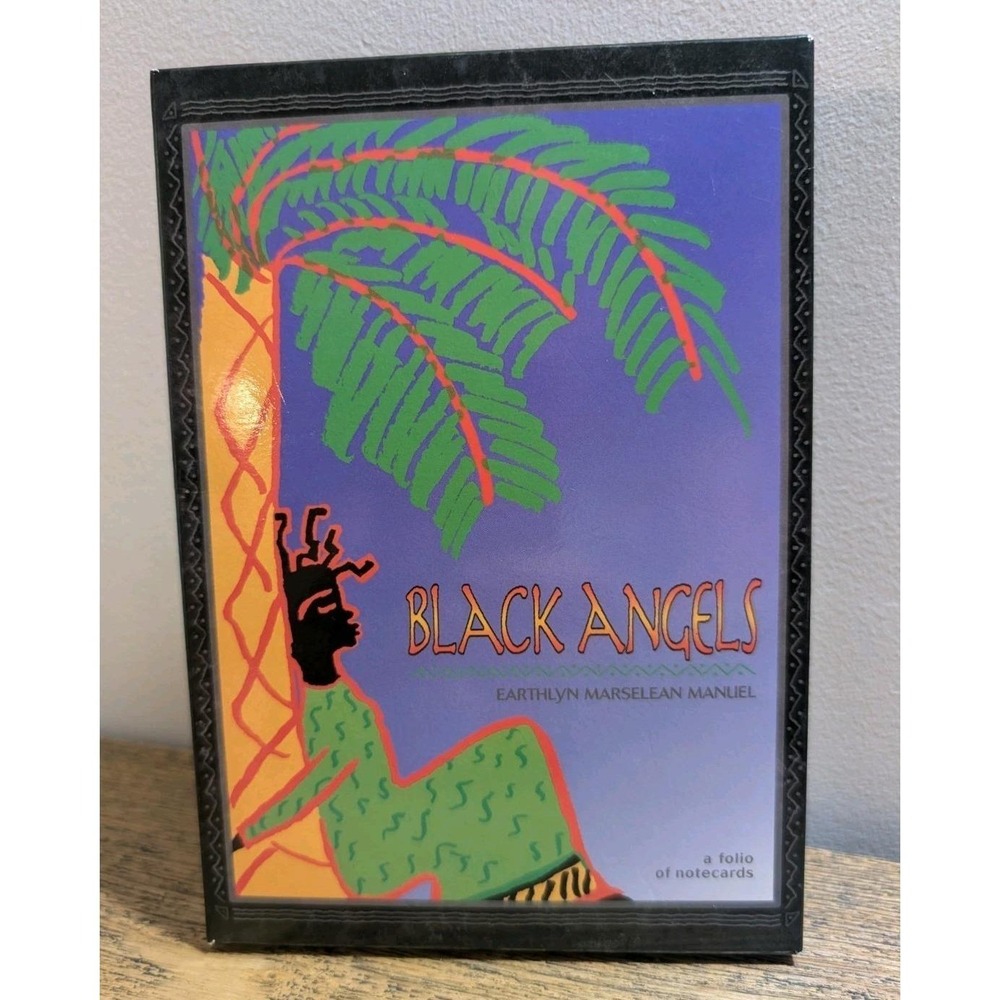 American Art Black Angels Earthlyn Marselean Manuel Pomegranate 10 Cards 1990s
